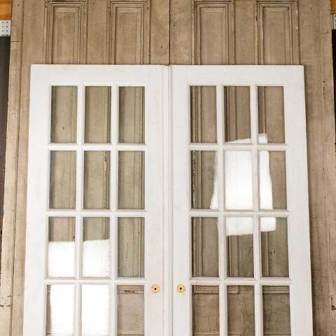 #52516 60x84 Salvaged Antique 15 Lite French Doors image 2