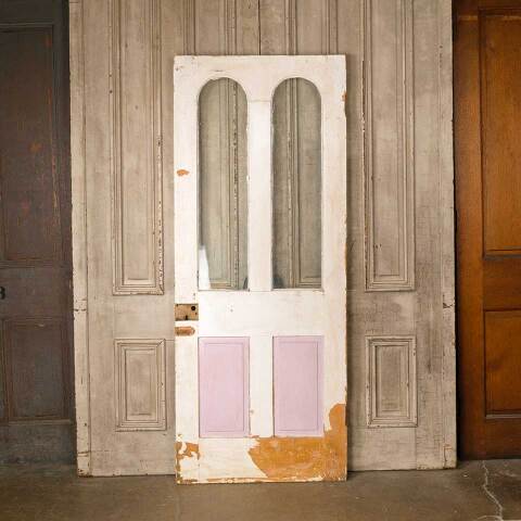 #52519 32x79 Salvaged Antique 2 Lite Entry Door image 5