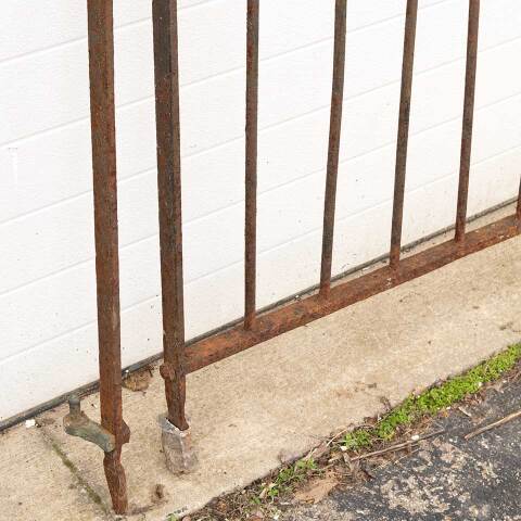 #52521 Salvaged Antique Wrought Iron Garden Fence image 5