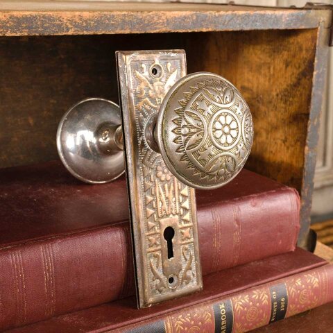 #52566 Antique Sargent Doorknob Door Hardware Set image 3
