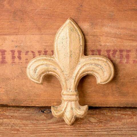 #52592 Cast Iron Fleur-De-Lis Wall Hanging Decor image 3