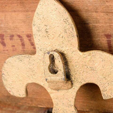#52592 Cast Iron Fleur-De-Lis Wall Hanging Decor image 6