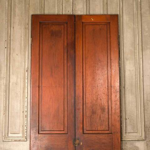 #52593 36x87 Antique 2 Panel Pine Cabinet Doors image 2