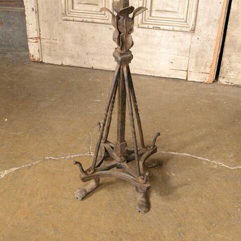 #52604 Set of 2 Antique Wrought Iron Candle Holders image 3