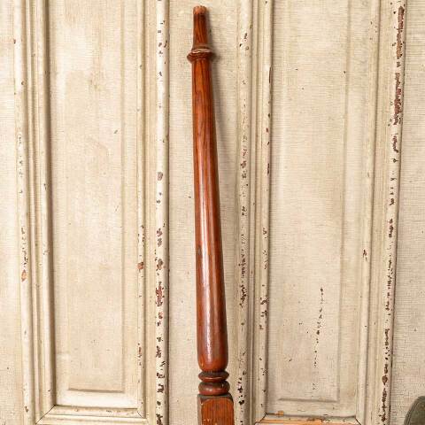 #52631 Antique Turned Pine Wood Staircase Baluster image 3