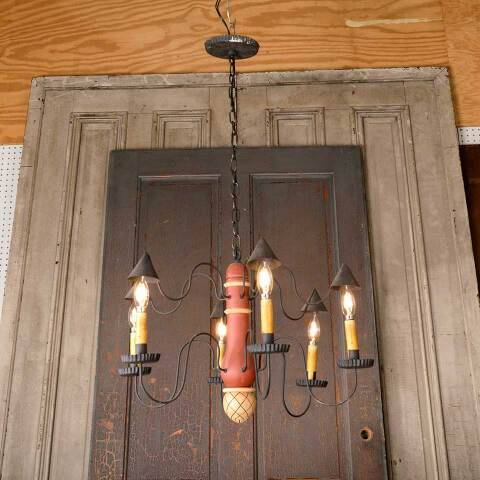 #52633 Salvaged Farmhouse Chandelier Light Fixture image 2