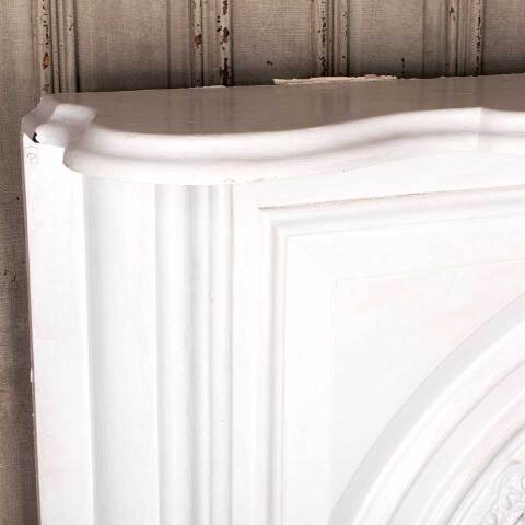 #52638 Antique Cast Iron Fireplace Mantel & Cover image 2