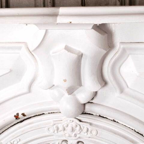 #52638 Antique Cast Iron Fireplace Mantel & Cover image 4