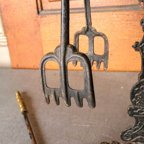#52659 Antique Victorian Fireplace Tool Set & Holder image 6