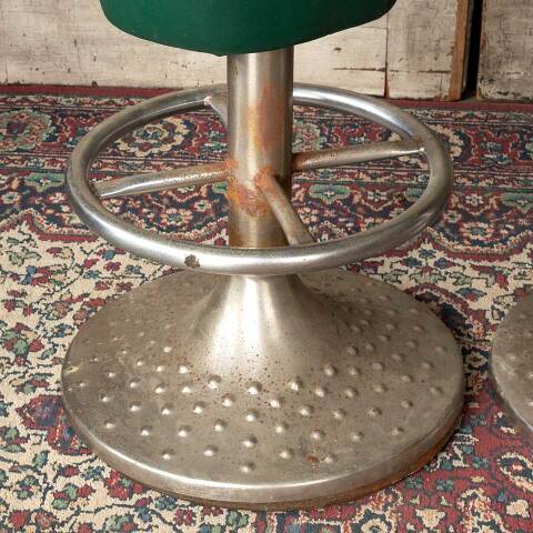 #52687 Set of 2 Unique Vintage Stools with Footrests image 3