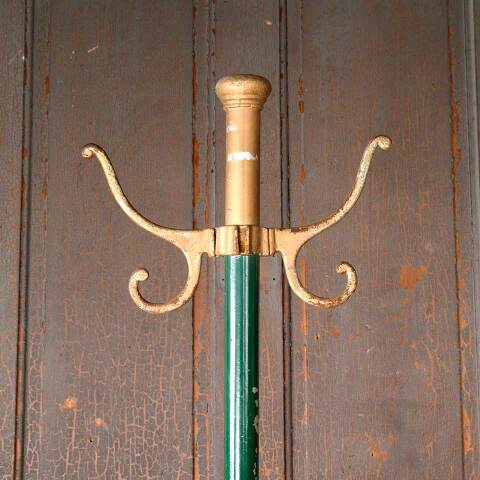 #52689 Antique Painted Metal Hall Tree Coat Rack image 2