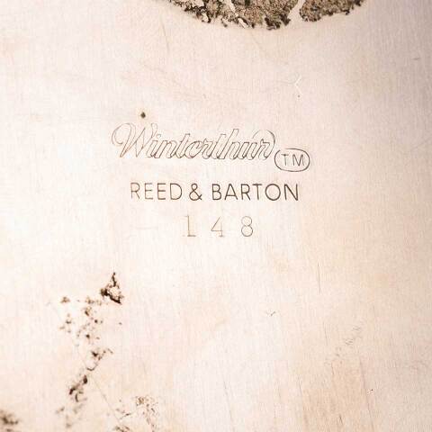 #52707 Vintage Silver Plate Eagle Trinket Box image 7