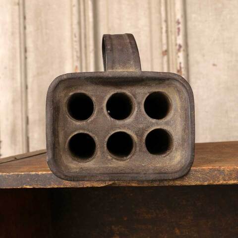 #52724 Antique Primitive Tin 6 Candle Mold image 4