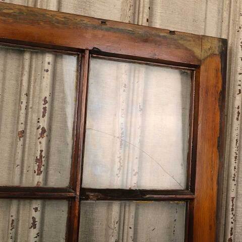 #52748 20x21 Antique Divided 4 Lite Wood Window image 2