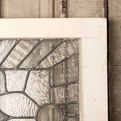 #52812 32x22 Antique Leaded Glass Window Sash image 3