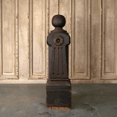 #52814 Salvaged Small Antique Wood Newel Post image 2