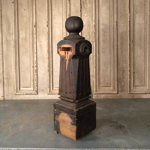 #52814 Salvaged Small Antique Wood Newel Post image 7