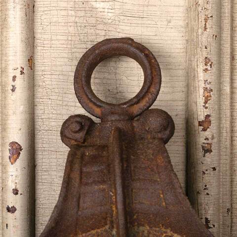 #52816 Salvaged Antique Wood & Metal Barn Pulley image 4