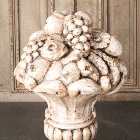 #52850 Painted Plaster Cornucopia Urn Home Decor image 2