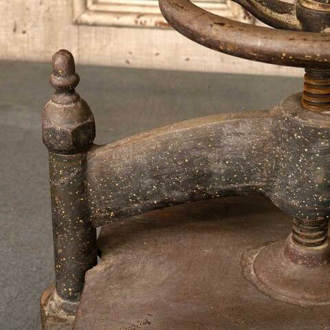 #52858 Antique Cast Iron Manual Turn Book Press image 3