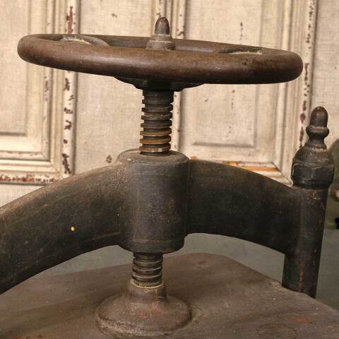 #52858 Antique Cast Iron Manual Turn Book Press image 6
