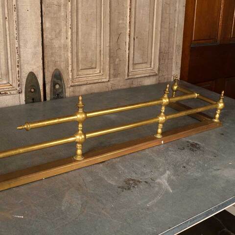#52862 42x12 Antique Brass Fireplace Fender image 4