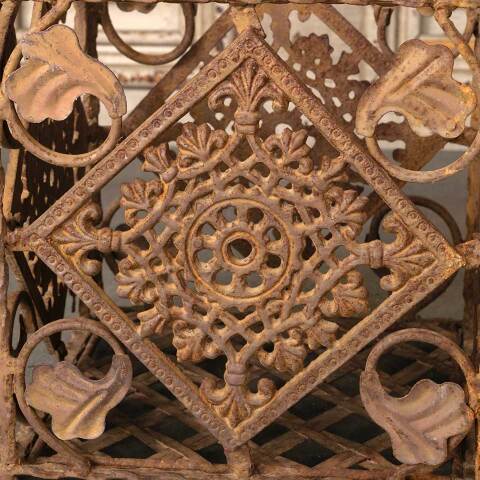 #52865 Vintage Square Metal Planter with Handles image 2