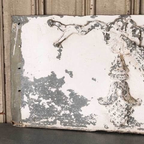 #52889 Antique Zinc Building Frieze Swag Ornament image 2