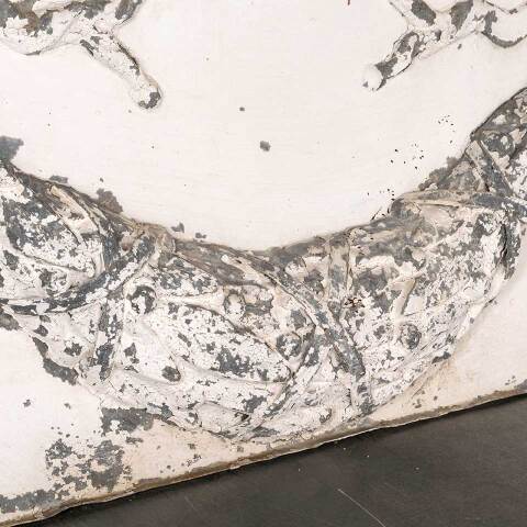 #52889 Antique Zinc Building Frieze Swag Ornament image 4