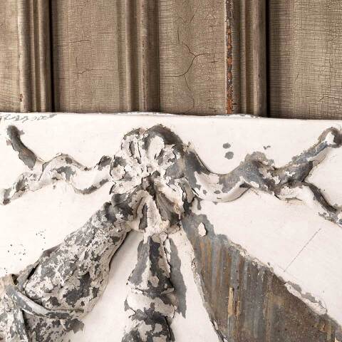 #52889 Antique Zinc Building Frieze Swag Ornament image 7