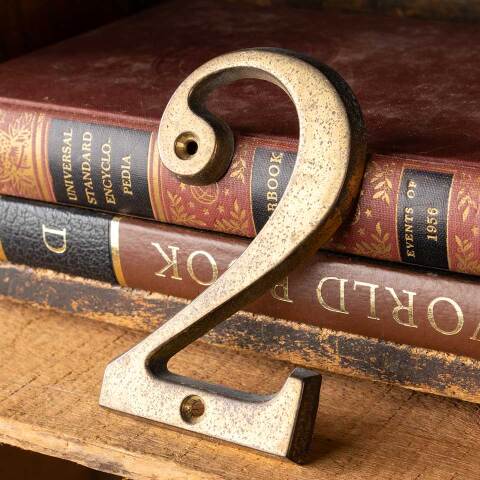 #52941 Salvaged Vintage Brass Address Number image 3