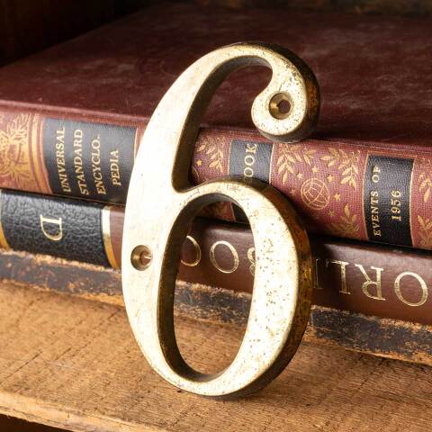 #52941 Salvaged Vintage Brass Address Number image 5