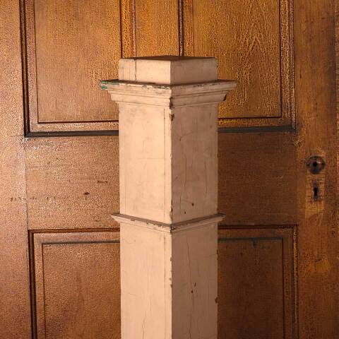 #52953 Salvaged Antique Wood Staircase Newel Post image 2