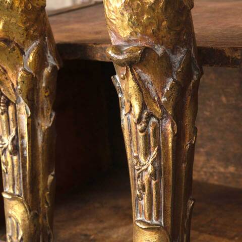 #52958 Antique Brass Swan Furniture Support Legs image 6
