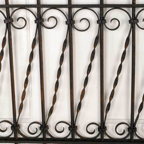 #52964 Antique Wrought Iron Window Guard Panel image 8