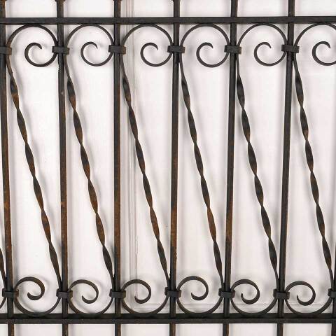 #52965 Antique Wrought Iron Window Guard Panel image 5
