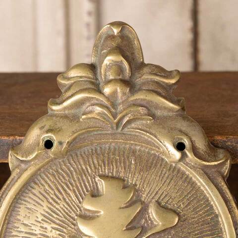 #52997 5x9 Vintage Brass Fu Door Knocker Hardware image 4
