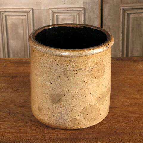 #53207 Antique Salt Glazed Stoneware Storage Crock image 2
