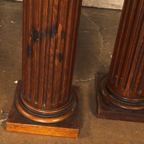 #53361 Antique Fluted Tapered Oak Interior Columns image 4