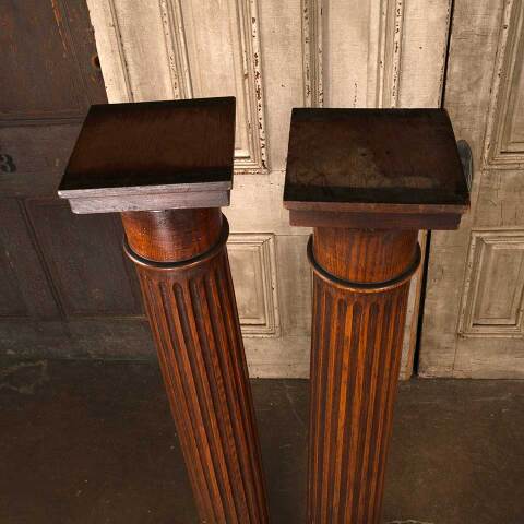 #53361 Antique Fluted Tapered Oak Interior Columns image 6