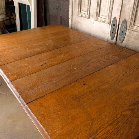 #53364 Antique Ornate Victorian Oak Dining Table image 4