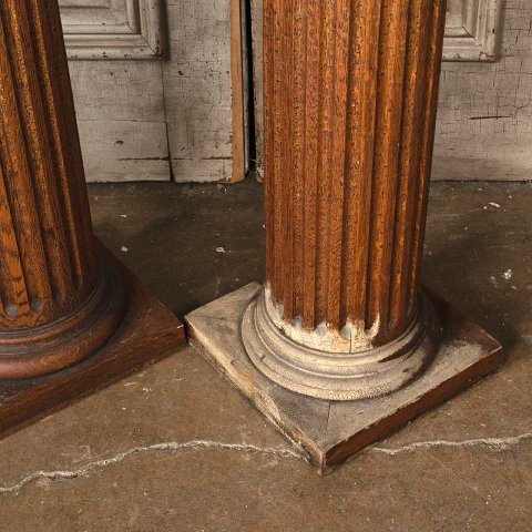 #53495 84" Salvaged Antique Interior Oak Columns image 6