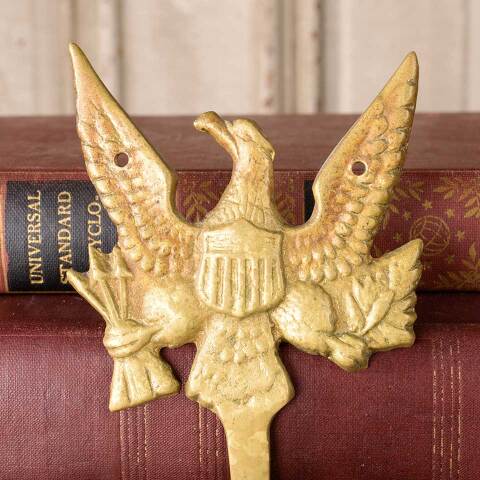 #53506 Vintage Cast Brass Eagle Wall Hook image 5