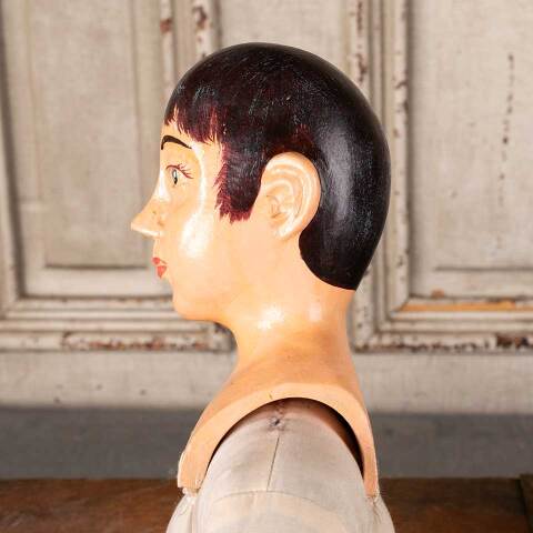 #53526 Antique Style Doll w/ Wood Head & Limbs image 4
