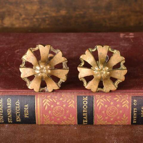 #53542 Antique Ornate Brass Furniture Knobs Pulls image 2