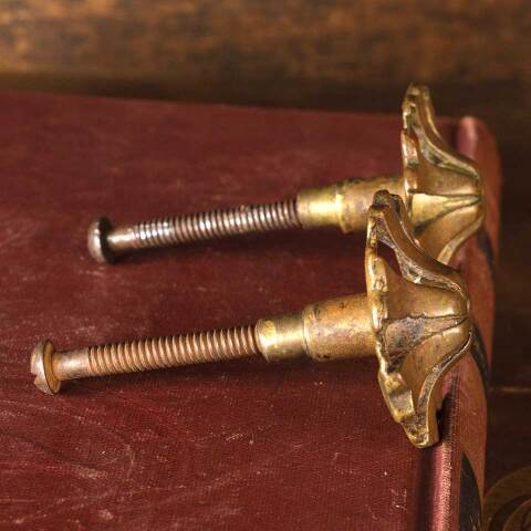 #53542 Antique Ornate Brass Furniture Knobs Pulls image 4