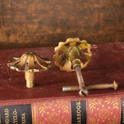 #53542 Antique Ornate Brass Furniture Knobs Pulls image 6