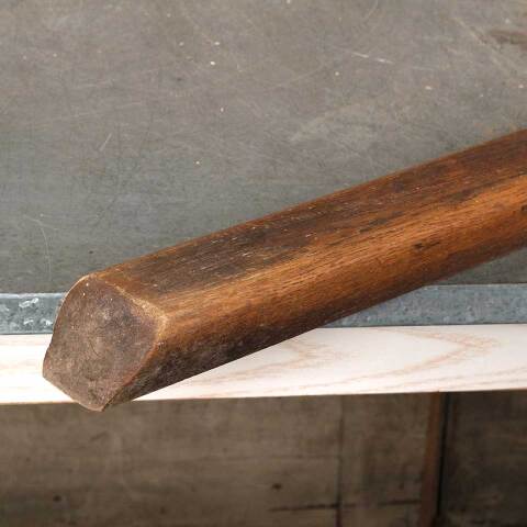 #53594 75" Salvaged Antique Oak Staircase Handrail image 2