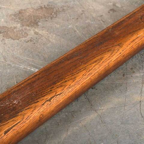 #53594 75" Salvaged Antique Oak Staircase Handrail image 3