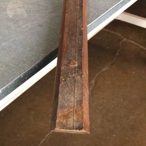 #53594 75" Salvaged Antique Oak Staircase Handrail image 4